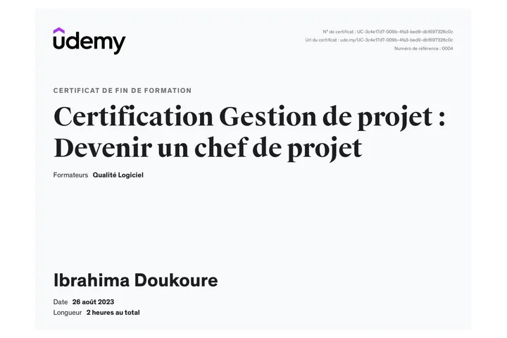 Gestion de projet Devenir un chef de projet