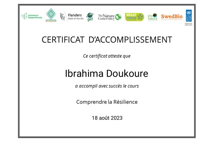 Comprendre la Résilience de Convention on Biological Diversity, pro natura, SwedBio, et UN