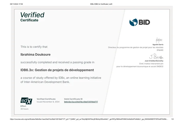 Gestion de projets de Developpement