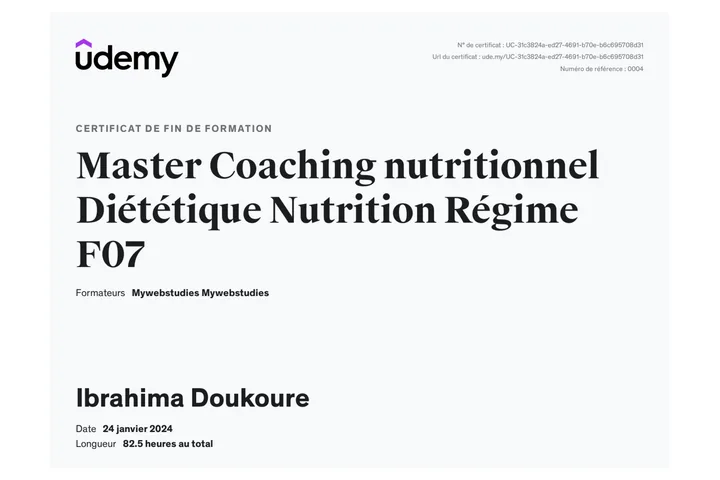 Master coaching Nutritionnel