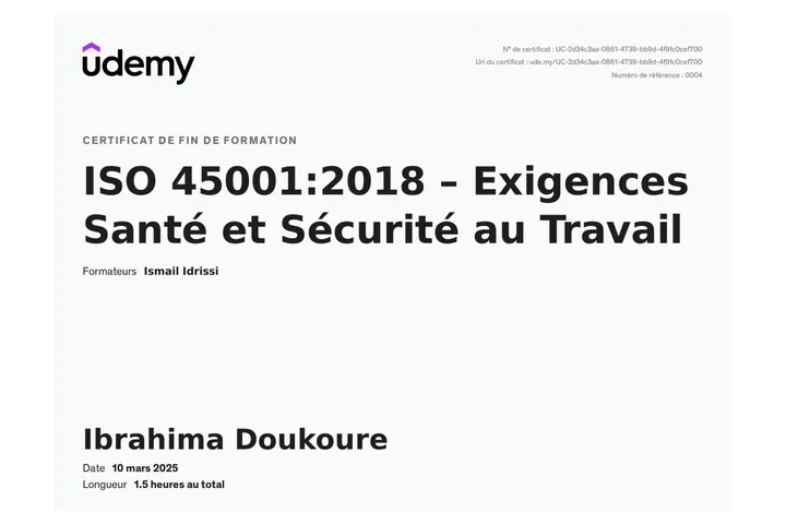 Norme ISO 45001 2018 Exigences Santé et Sécurité au Travail